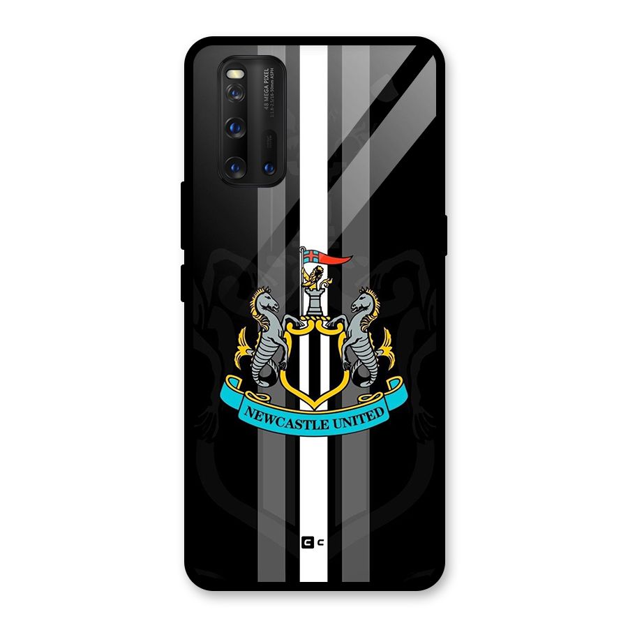 New Castle United Glass Back Case for Vivo iQOO 3