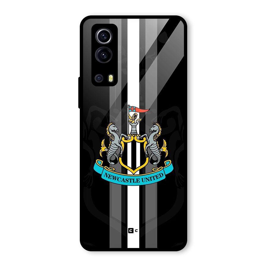 New Castle United Glass Back Case for Vivo iQOO Z3