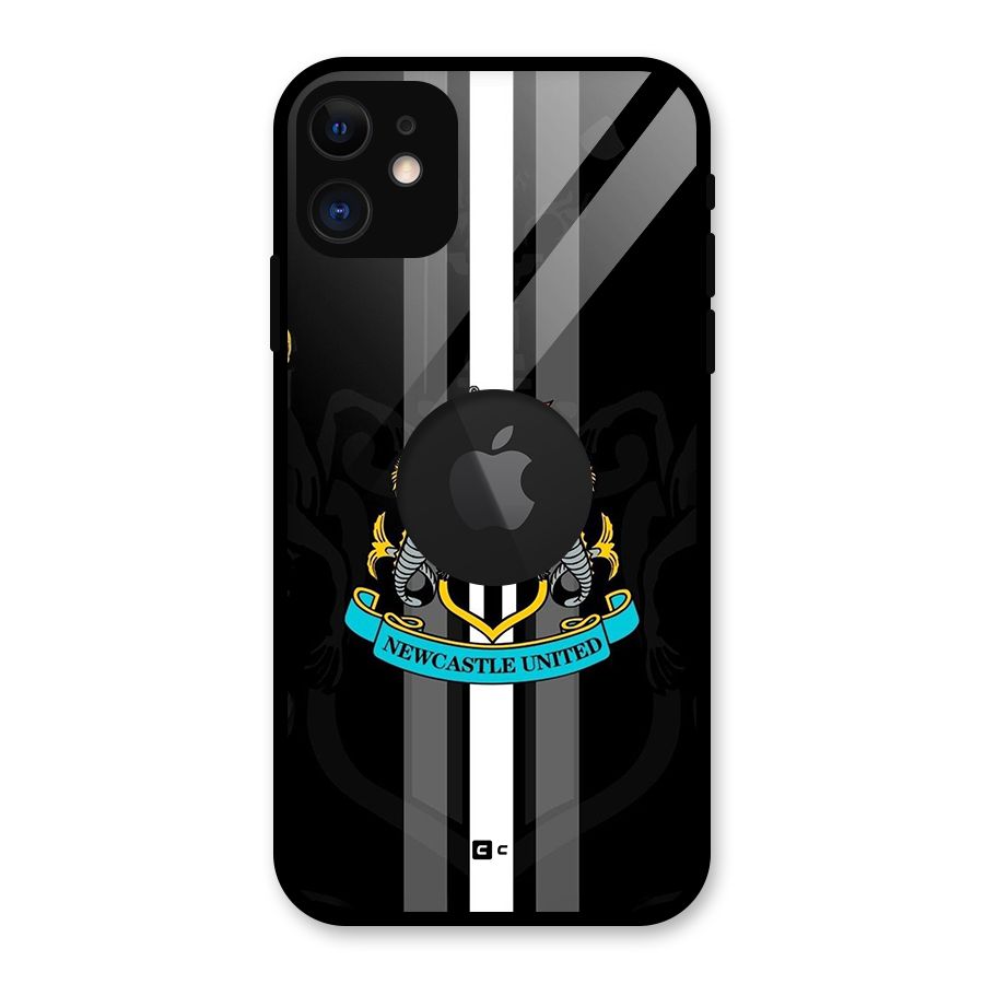 New Castle United Glass Back Case for iPhone 11 Logo Cut
