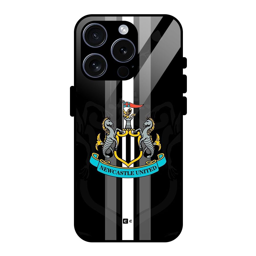 New Castle United Glass Back Case for iPhone 15 Pro