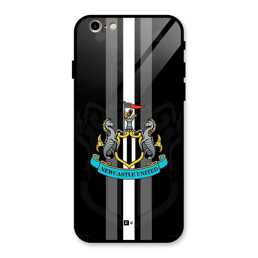 New Castle United Glass Back Case for iPhone 6 6S