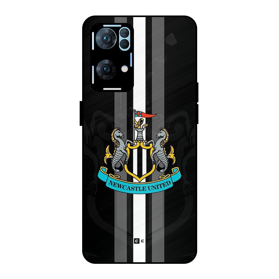 New Castle United Metal Back Case for Oppo Reno7 Pro 5G