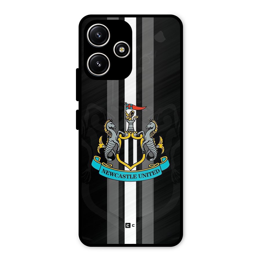 New Castle United Metal Back Case for Poco M6 Pro