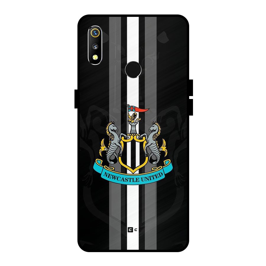 New Castle United Metal Back Case for Realme 3i