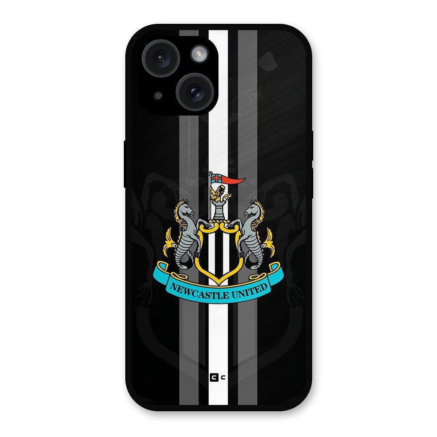 New Castle United Metal Back Case for iPhone 15