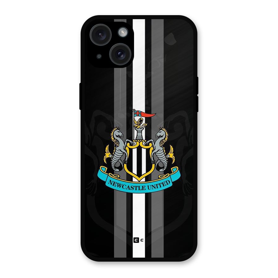 New Castle United Metal Back Case for iPhone 15 Plus