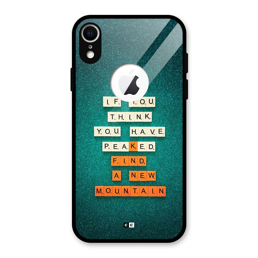 New Mountain Glass Back Case for iPhone XR Logo Cut