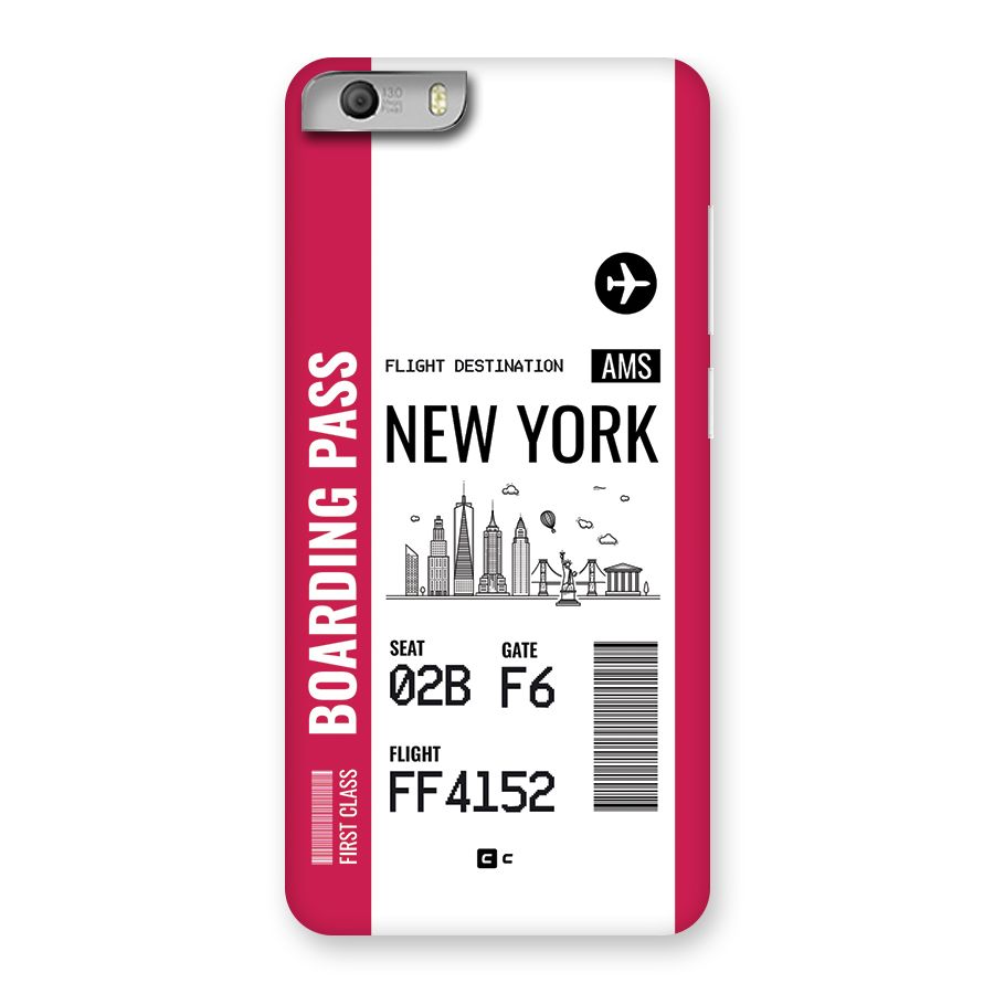 New York Boarding Pass Back Case for Canvas Knight 2