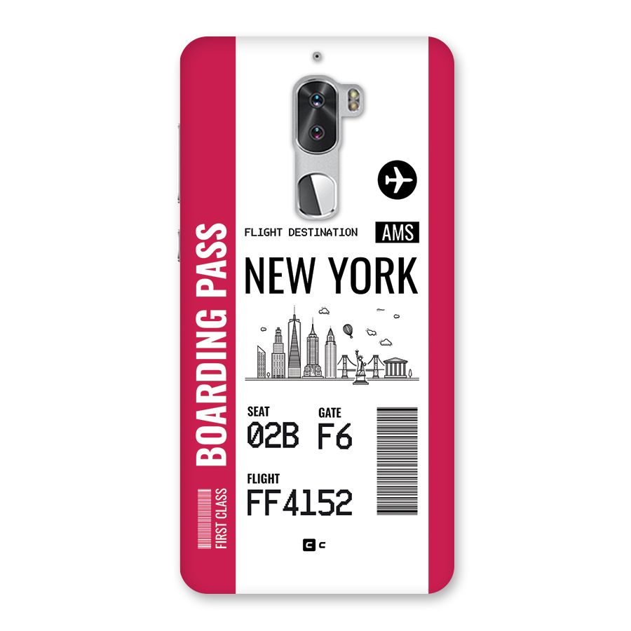 New York Boarding Pass Back Case for Coolpad Cool 1