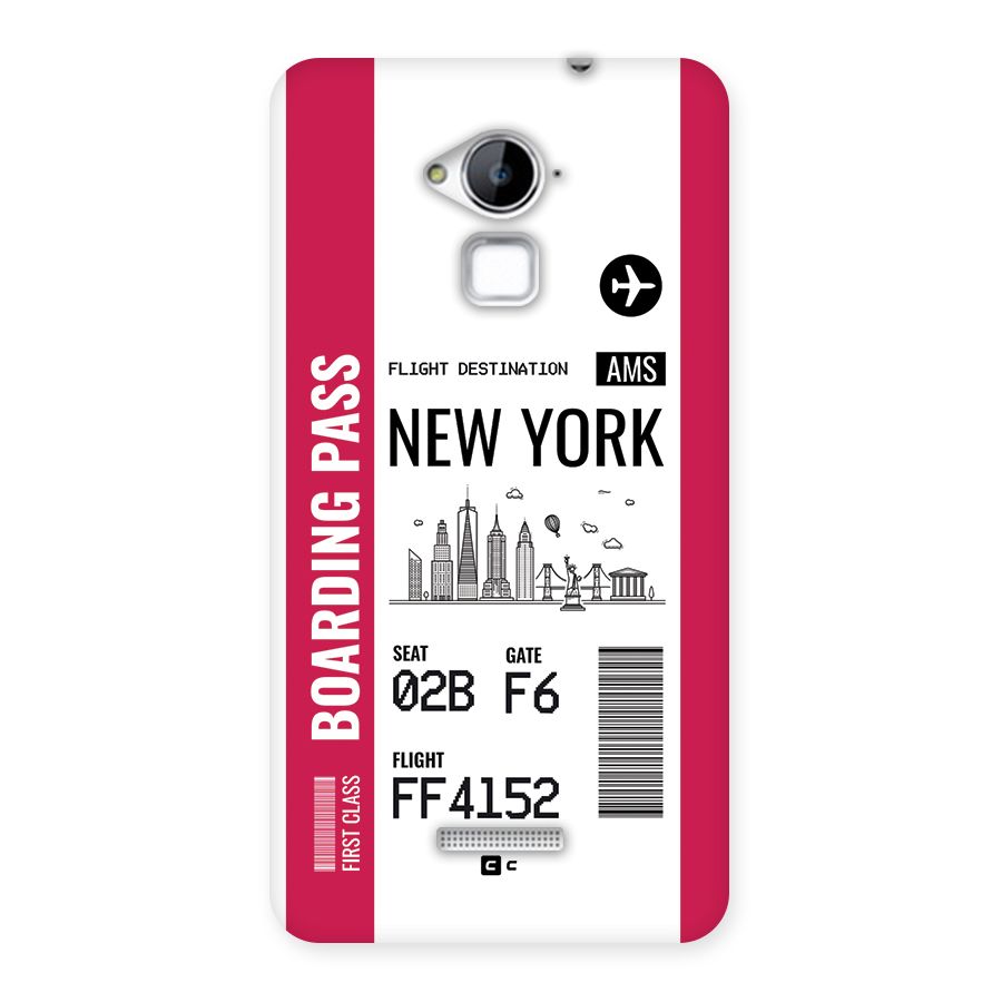 New York Boarding Pass Back Case for Coolpad Note 3