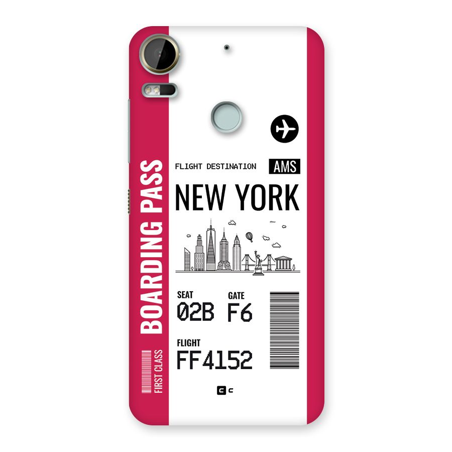 New York Boarding Pass Back Case for Desire 10 Pro