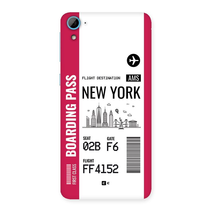 New York Boarding Pass Back Case for Desire 826