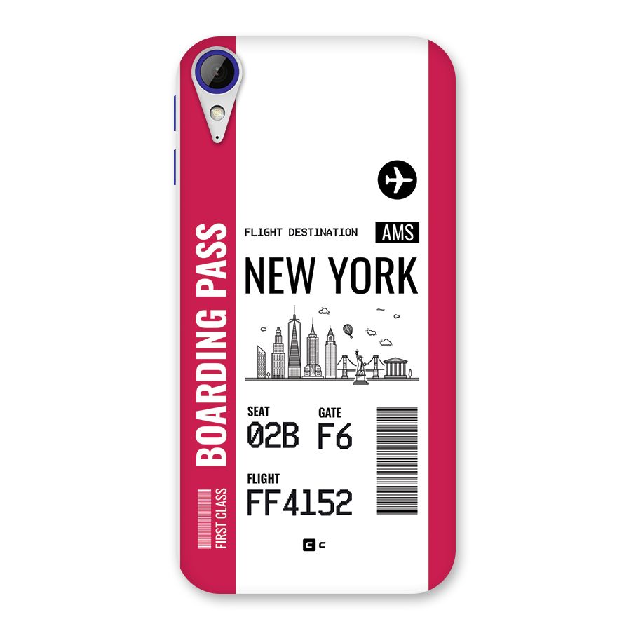 New York Boarding Pass Back Case for Desire 830