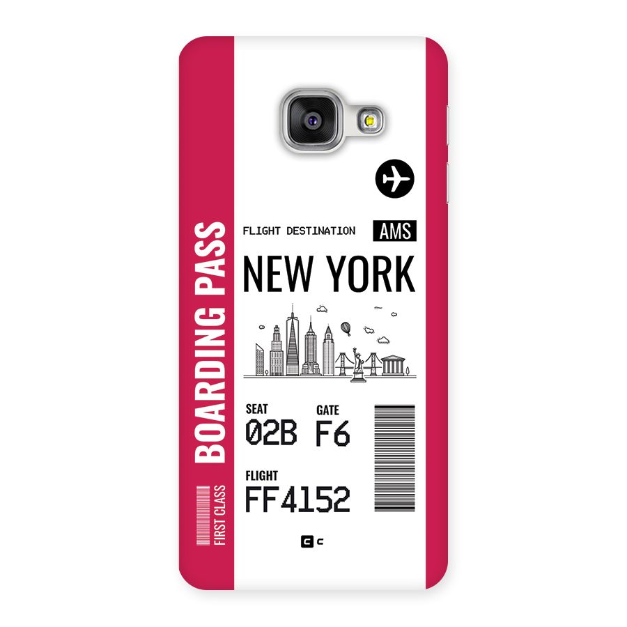 New York Boarding Pass Back Case for Galaxy A3 (2016)