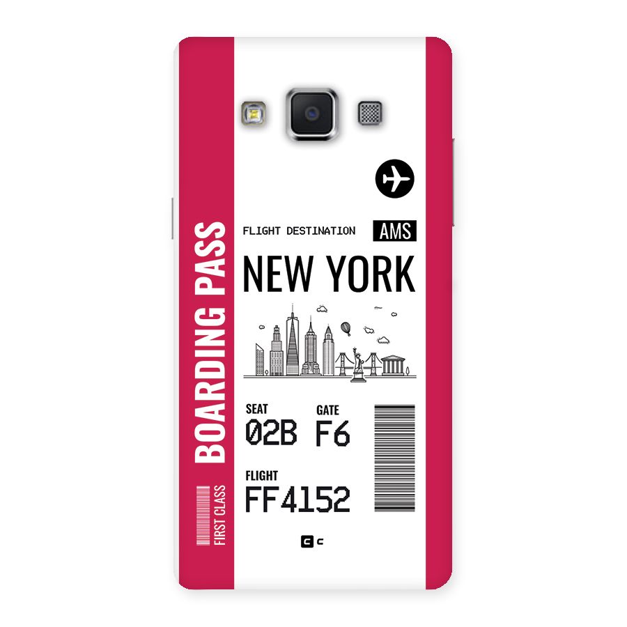 New York Boarding Pass Back Case for Galaxy A5