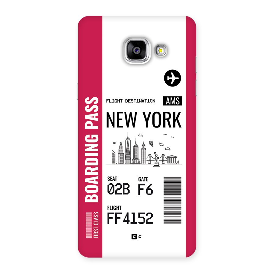 New York Boarding Pass Back Case for Galaxy A5 (2016)