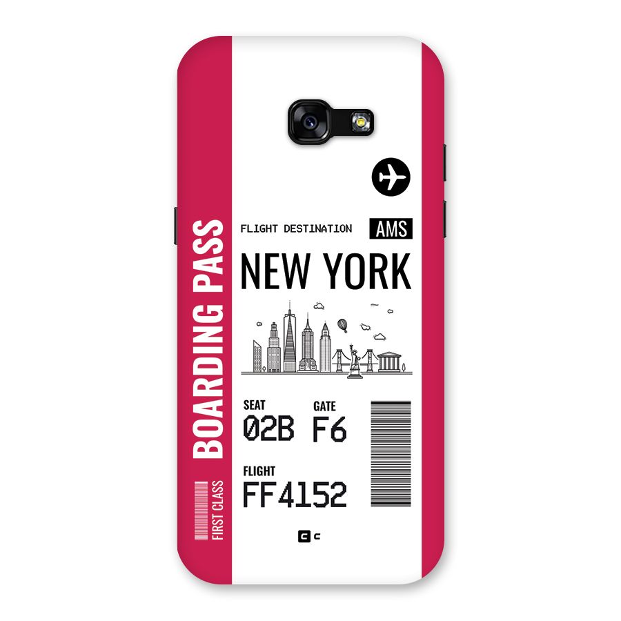 New York Boarding Pass Back Case for Galaxy A5 2017