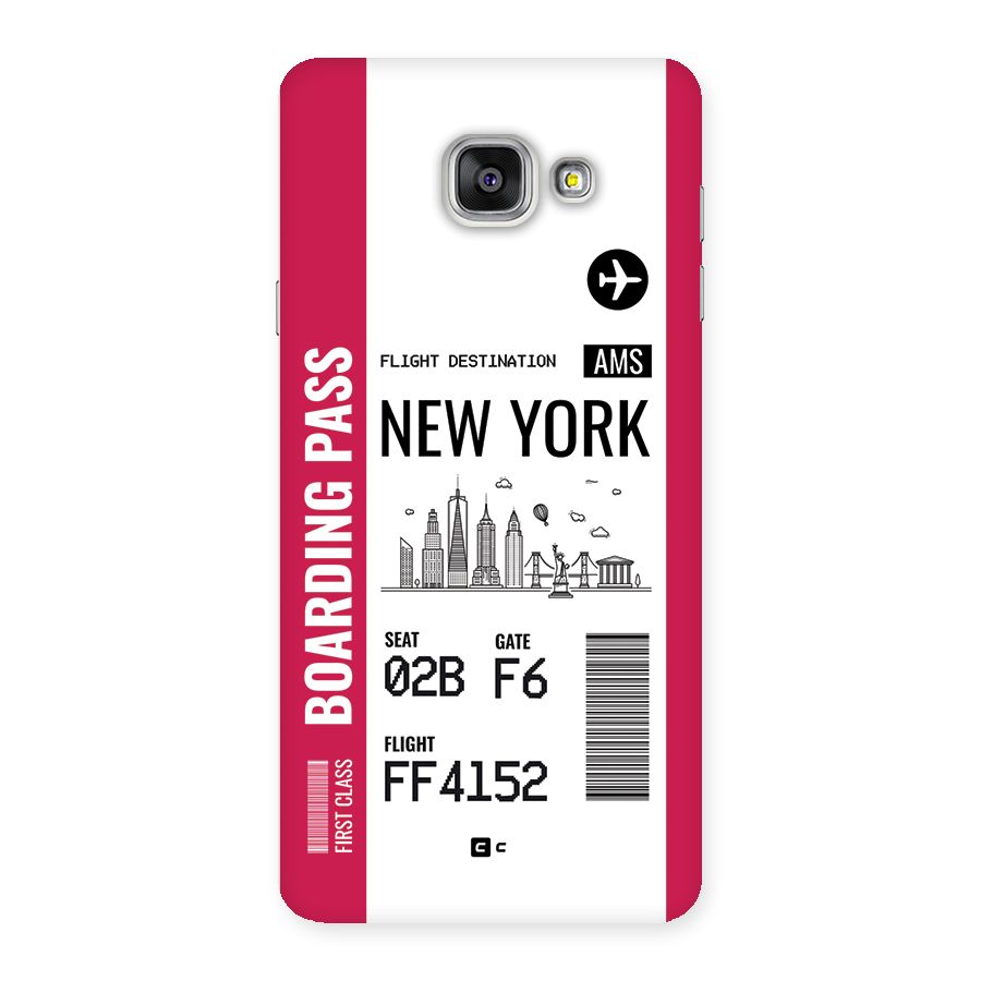 New York Boarding Pass Back Case for Galaxy A7 (2016)