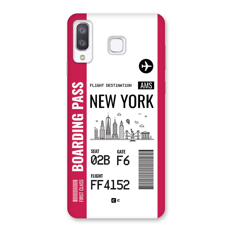 New York Boarding Pass Back Case for Galaxy A8 Star