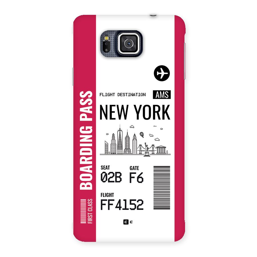 New York Boarding Pass Back Case for Galaxy Alpha