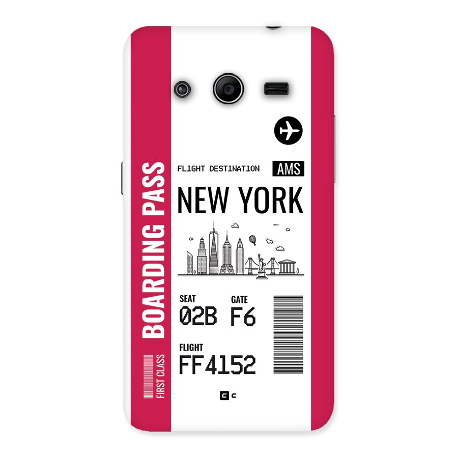New York Boarding Pass Back Case for Galaxy Core 2