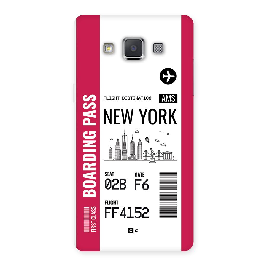 New York Boarding Pass Back Case for Galaxy Grand Max