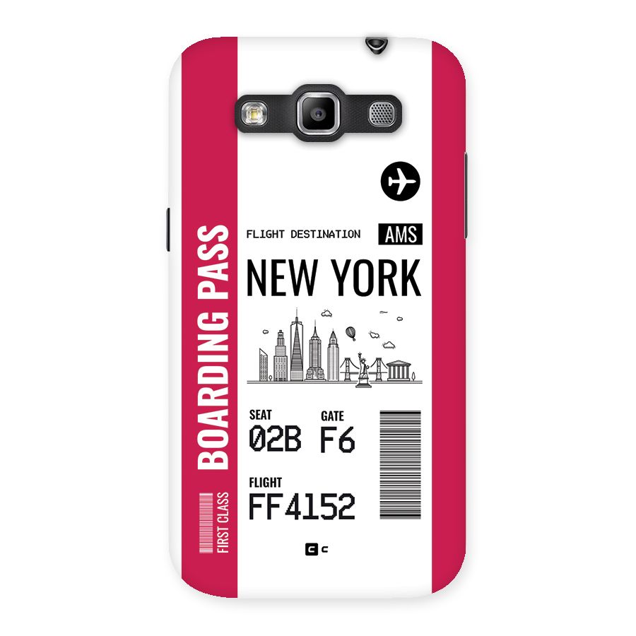 New York Boarding Pass Back Case for Galaxy Grand Quattro