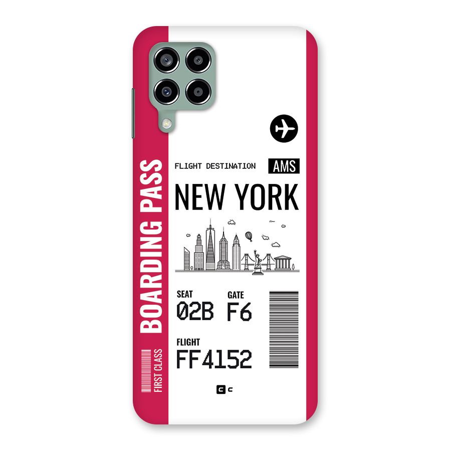 New York Boarding Pass Back Case for Galaxy M33