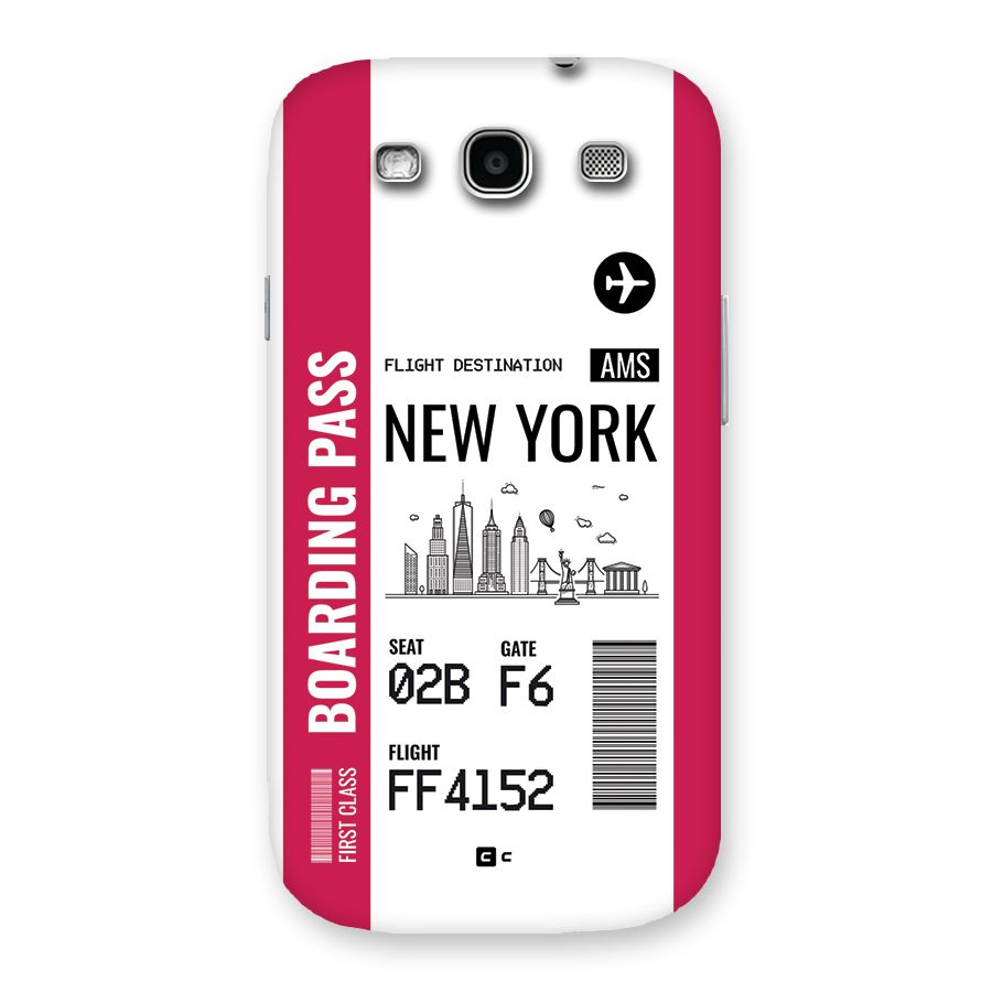 New York Boarding Pass Back Case for Galaxy S3 Neo