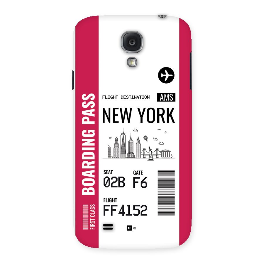 New York Boarding Pass Back Case for Galaxy S4
