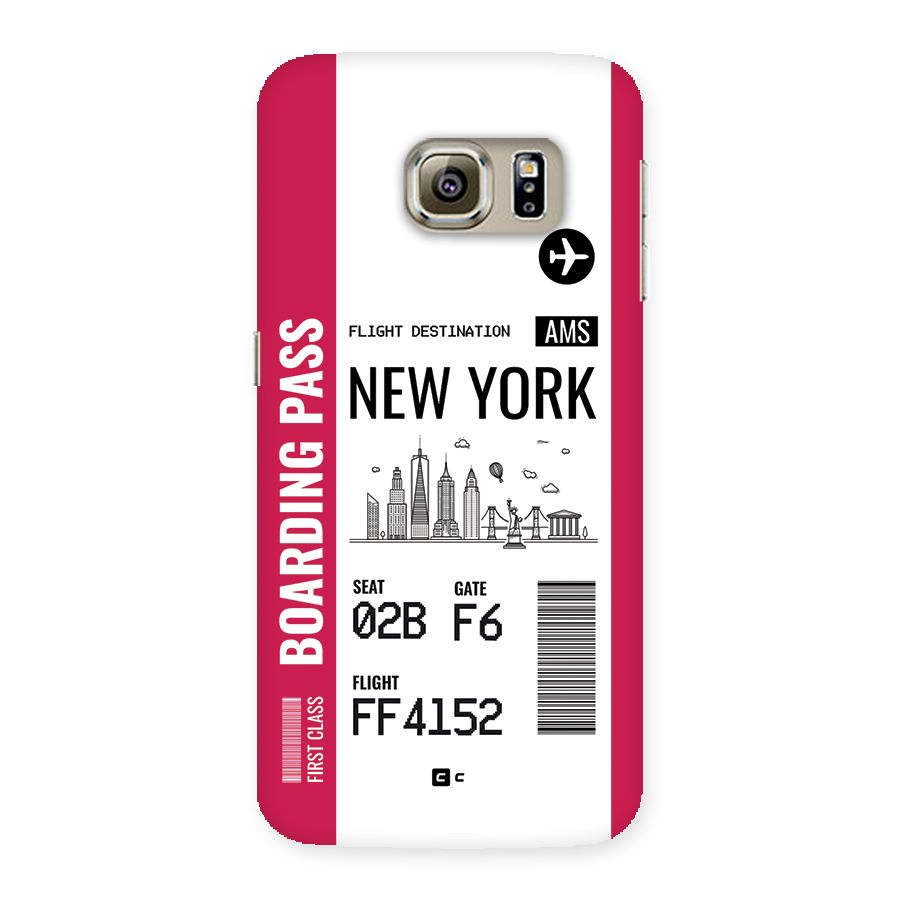 New York Boarding Pass Back Case for Galaxy S6 Edge Plus