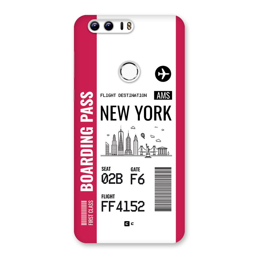New York Boarding Pass Back Case for Honor 8