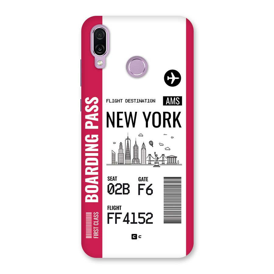 New York Boarding Pass Back Case for Honor Play