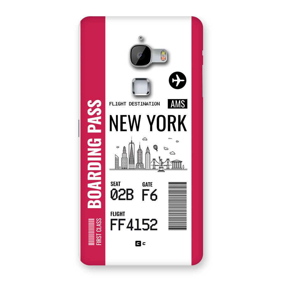 New York Boarding Pass Back Case for LeTV Le Max