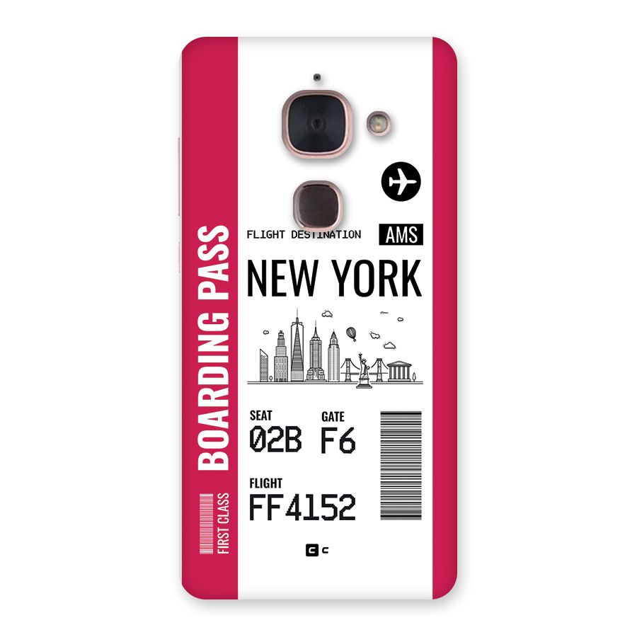 New York Boarding Pass Back Case for Le Max 2