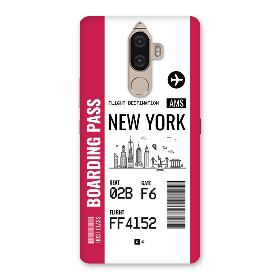 New York Boarding Pass Back Case for Lenovo K8 Note