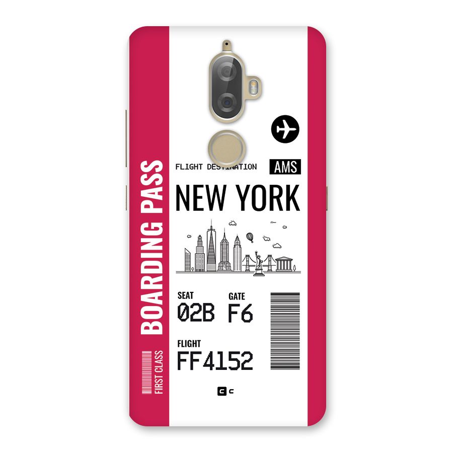 New York Boarding Pass Back Case for Lenovo K8 Plus