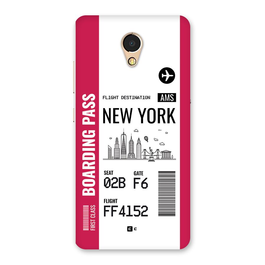 New York Boarding Pass Back Case for Lenovo P2
