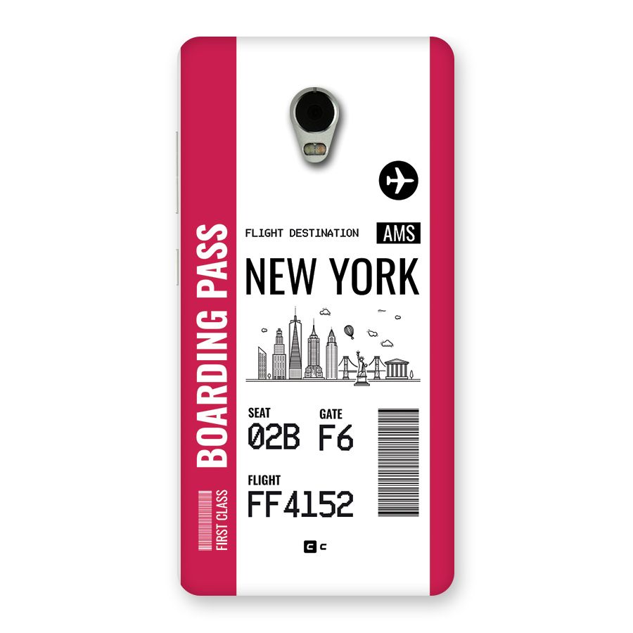 New York Boarding Pass Back Case for Lenovo Vibe P1