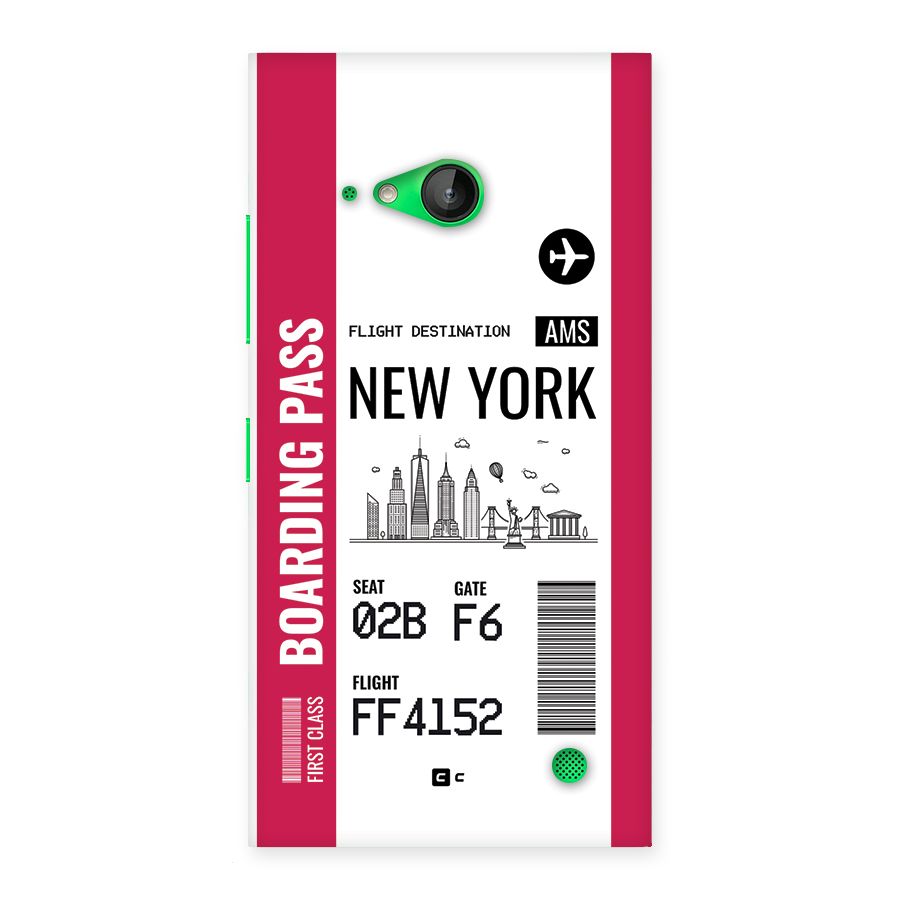 New York Boarding Pass Back Case for Lumia 730