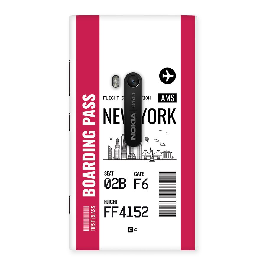 New York Boarding Pass Back Case for Lumia 920