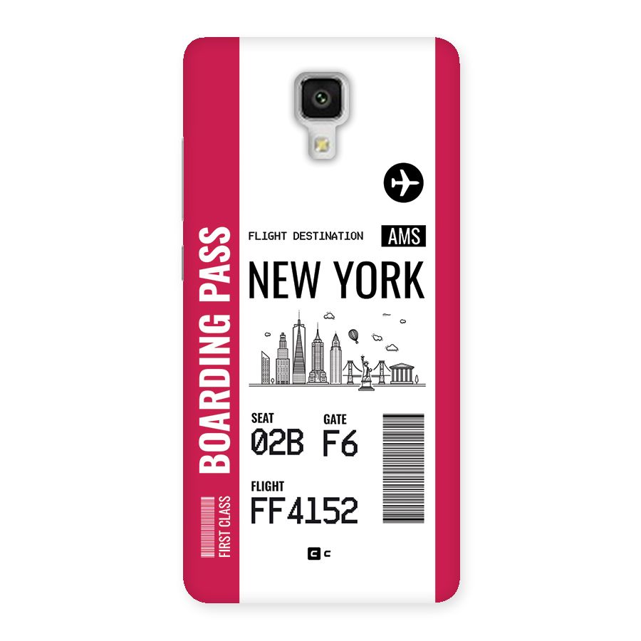 New York Boarding Pass Back Case for Mi4