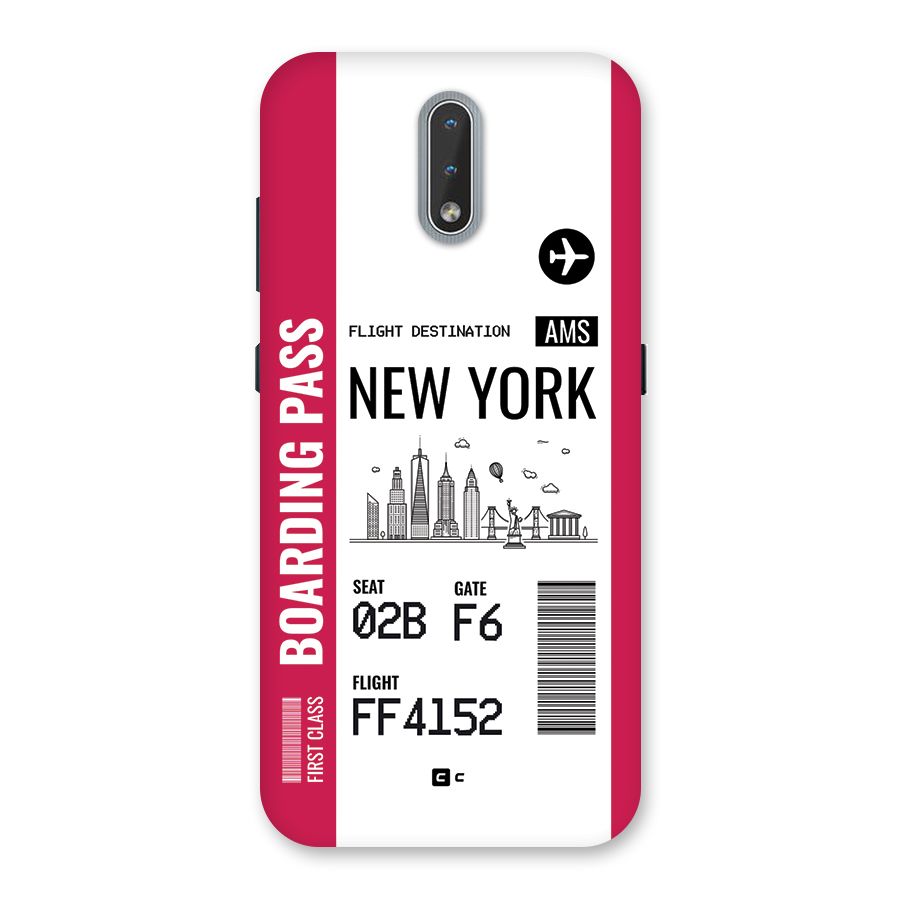 New York Boarding Pass Back Case for Nokia 2.3