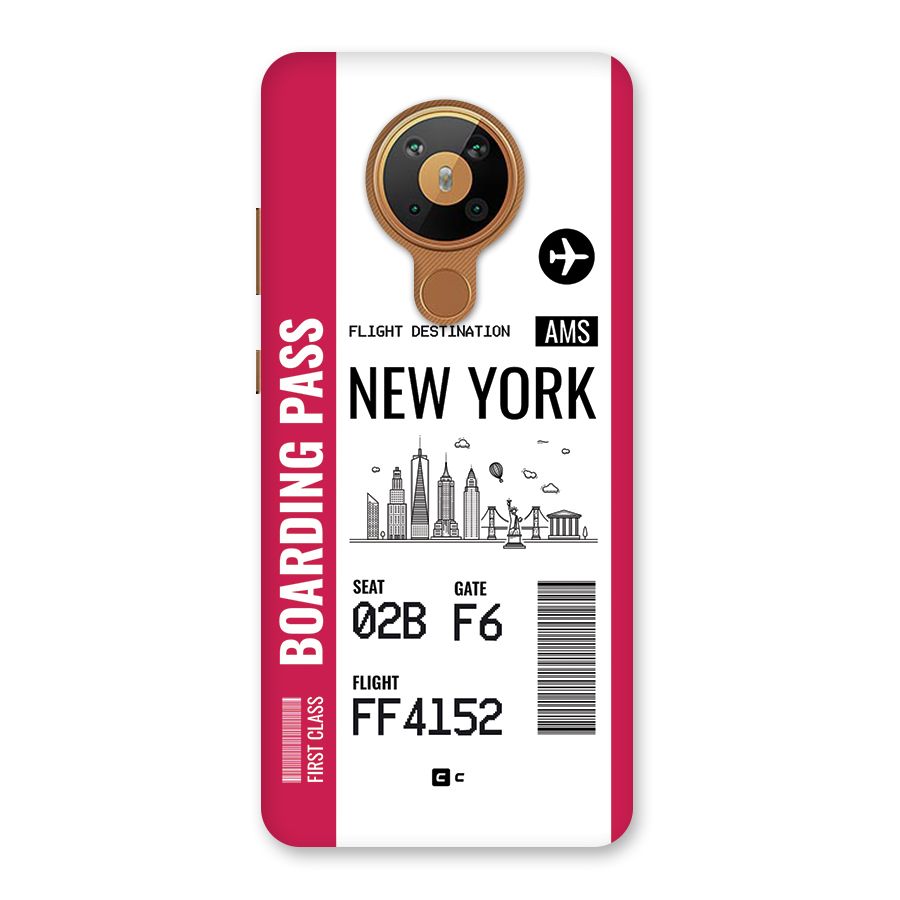 New York Boarding Pass Back Case for Nokia 5.3