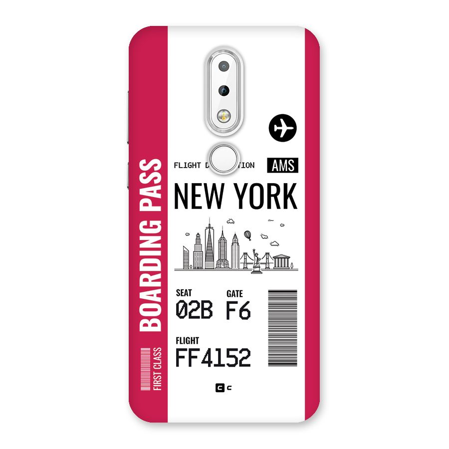 New York Boarding Pass Back Case for Nokia 6.1 Plus