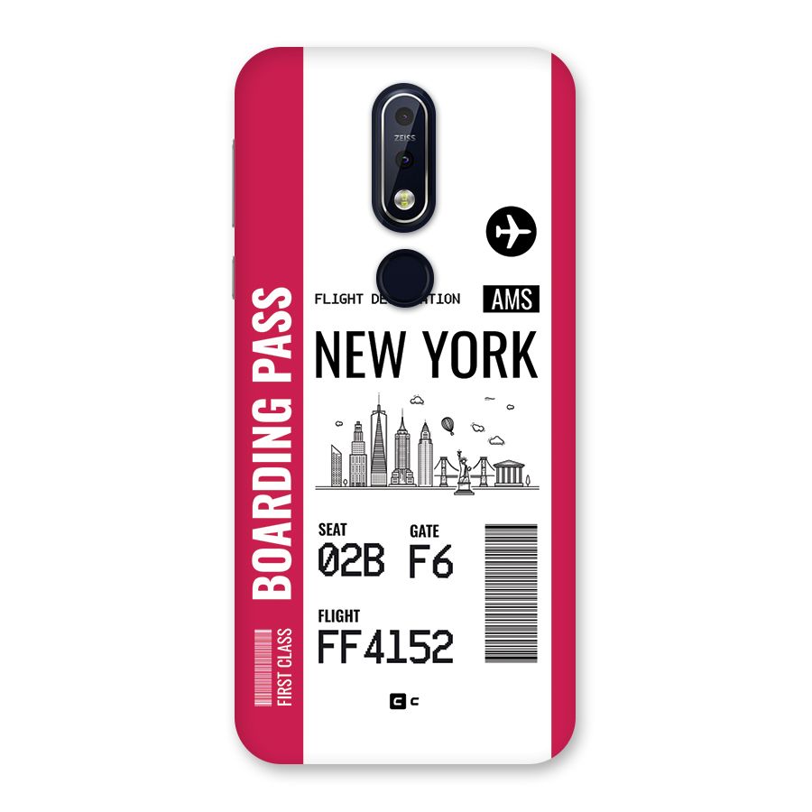 New York Boarding Pass Back Case for Nokia 7.1