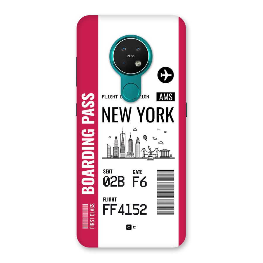 New York Boarding Pass Back Case for Nokia 7.2