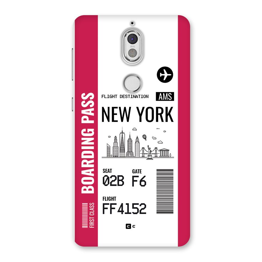 New York Boarding Pass Back Case for Nokia 7