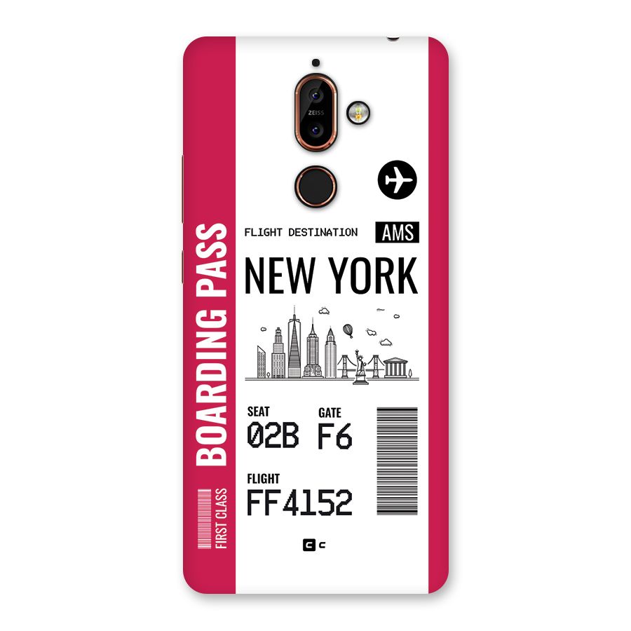 New York Boarding Pass Back Case for Nokia 7 Plus
