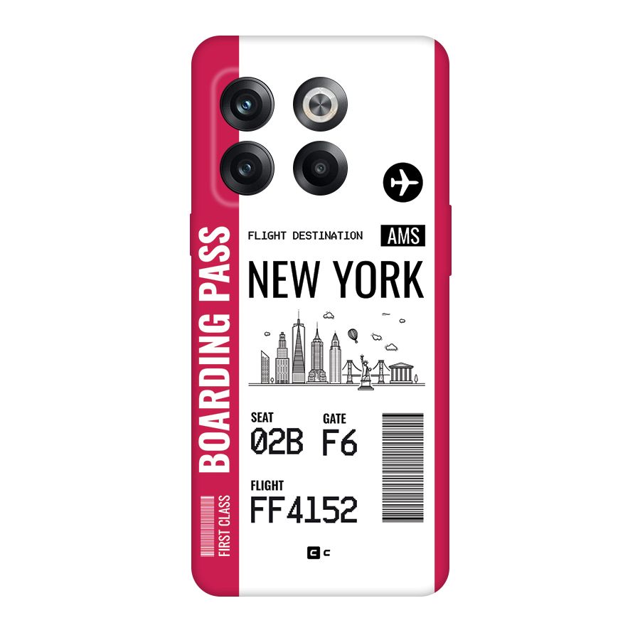 New York Boarding Pass Back Case for OnePlus 10T